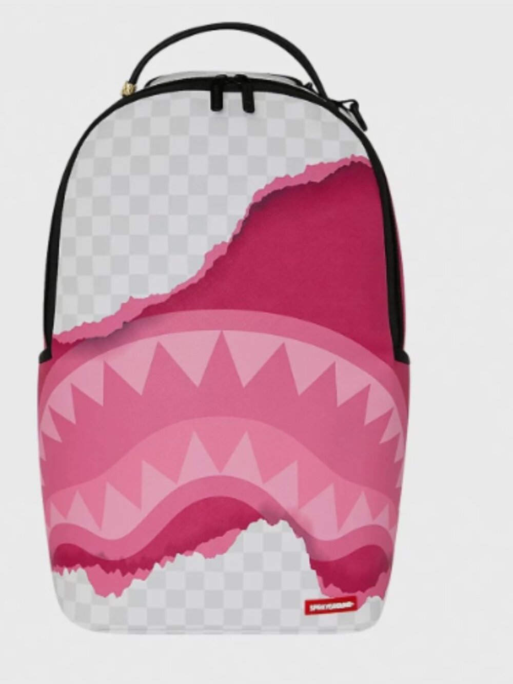 Sprayground 3D Check White & Pink Backpack